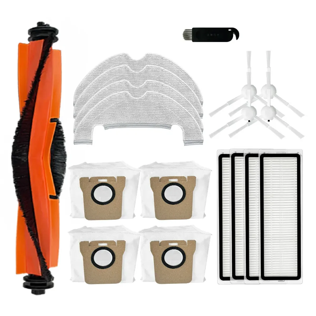 ل Xiaomi X10 روبوت مكنسة كهربائية الجانب الرئيسي فرشاة فلتر Hepa ممسحة القماش كيس لجميع الغبار الملحقات استبدال أجزاء