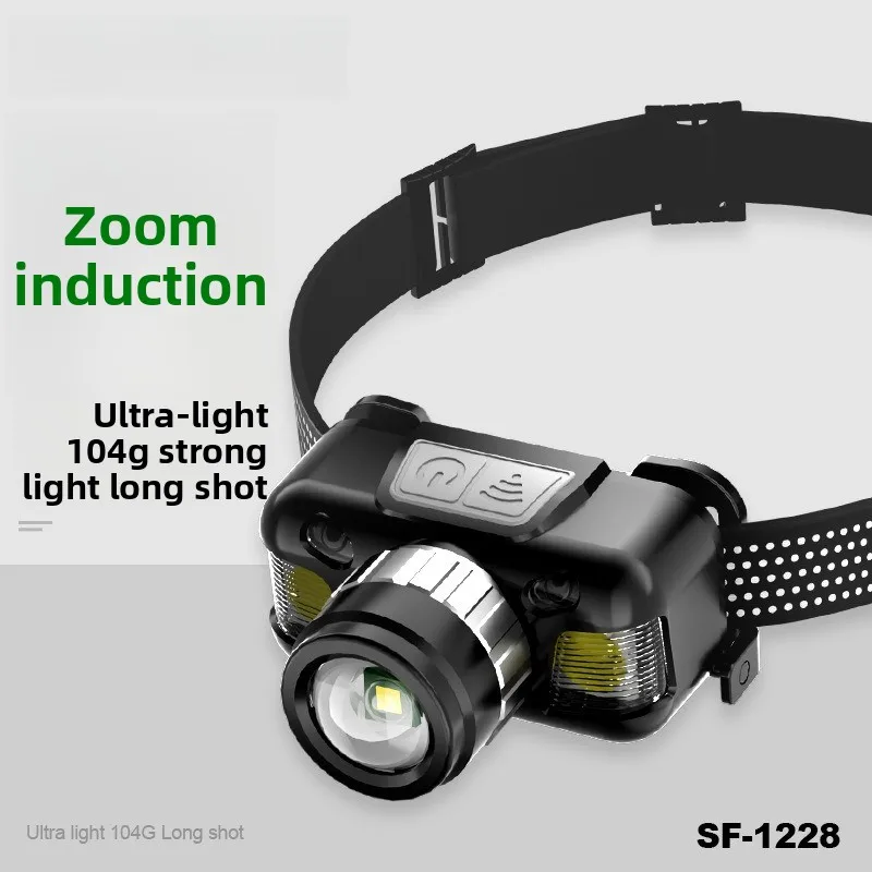 

Strong and Super Bright Laser Headmounted Flashlight, Outdoor Hiking and Exploration Special Long Range Zoom Induction Headlight