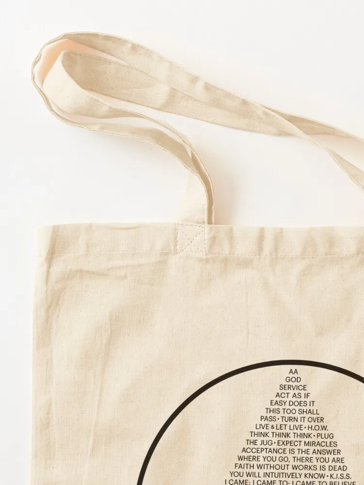 Alcoholics Anonymous Symbol in Slogans (A.A.) Tote Bag Handbags Fabric bag canvas tote bags Canvas bag