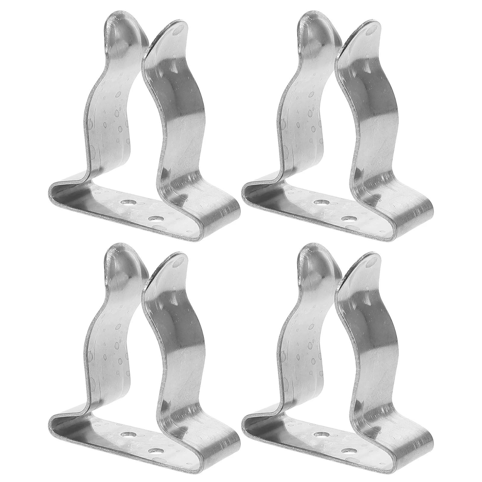 4Pcs Marine Grade Stainless Steel Paddle Securing Bracket Spring Clip for Boat Hook Fishing Rod Storage Kayak Paddle Mount