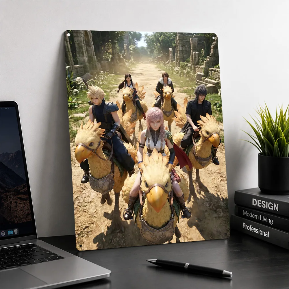 Final Fantasy Metal Poster Perfect Gift for Fans Lovers Customized Wall Art Metal Sign for Bathroom Decor Luxury Decoration Home