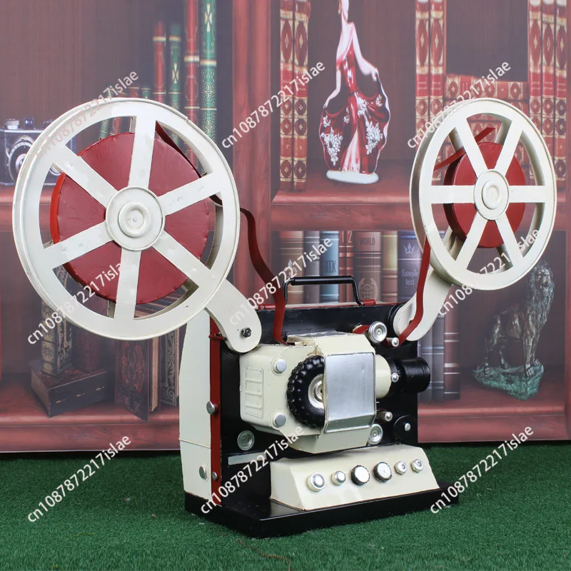 Old-fashioned film projector, old iron model photo props