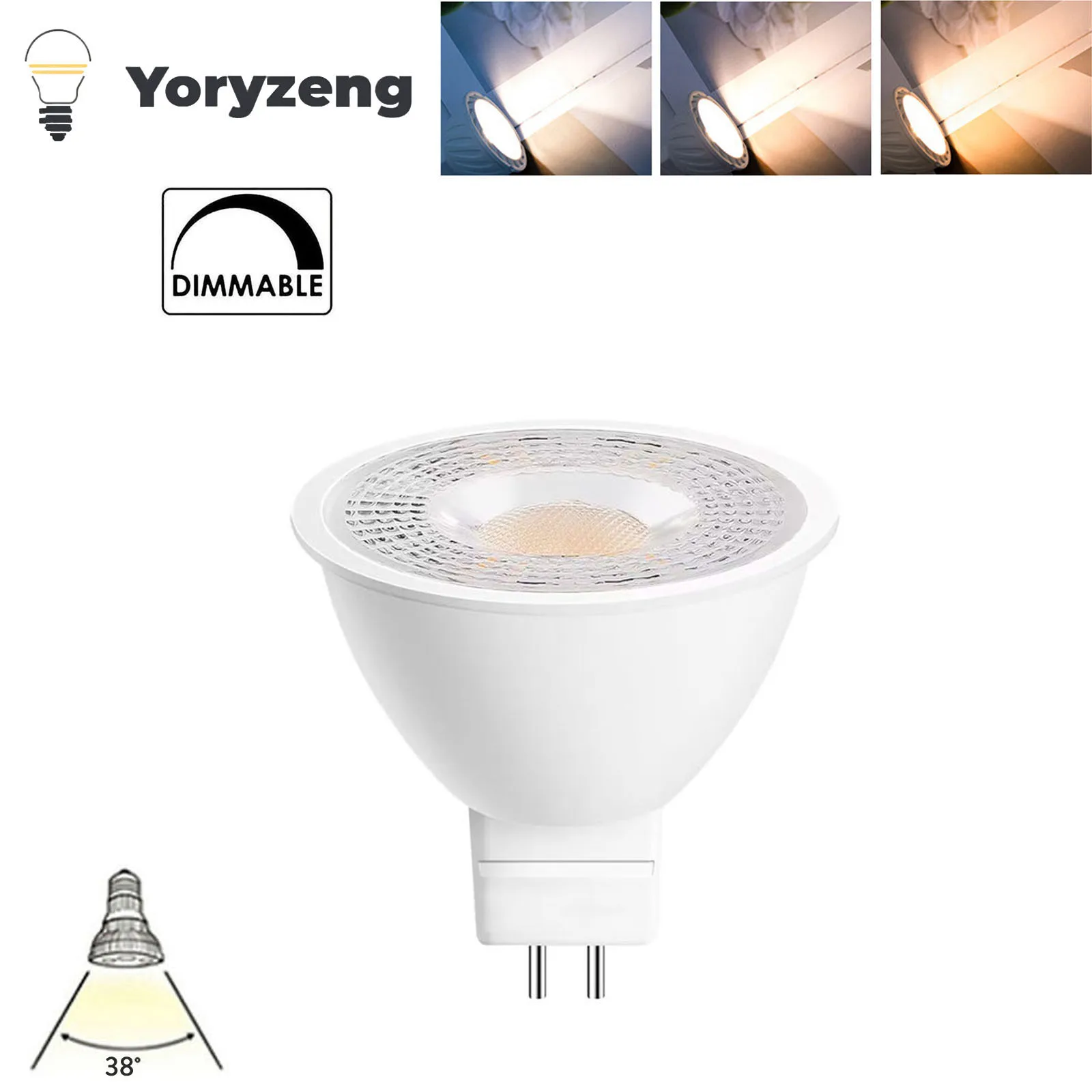 

Dimmable 7W MR16 LED Spotlight Bulbs 38 Degree Beam Angle 110V 220V 12V 24V Cold Warm White For Spot Lights Tracking Lights DIY