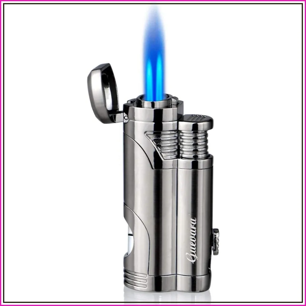 

Butane Torch Lighter with Punch Windproof Double Jet Lighters