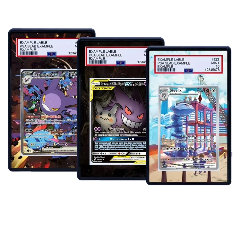 

Акриловая подставка для карт PSA (Zacian, Terapagos, Kirlia, Articuno, Chansey, Chi-Yu, Perrin) – расширенная версия, без карт