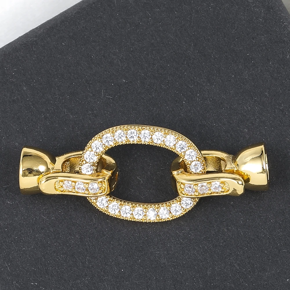 Juya 18 Karat vergoldete dekorative Befestigungs elemente Verbindungs schlösser Perlen Verschlüsse Zubehör für DIY Handarbeit Perlen Schmuck herstellung – Detail 16