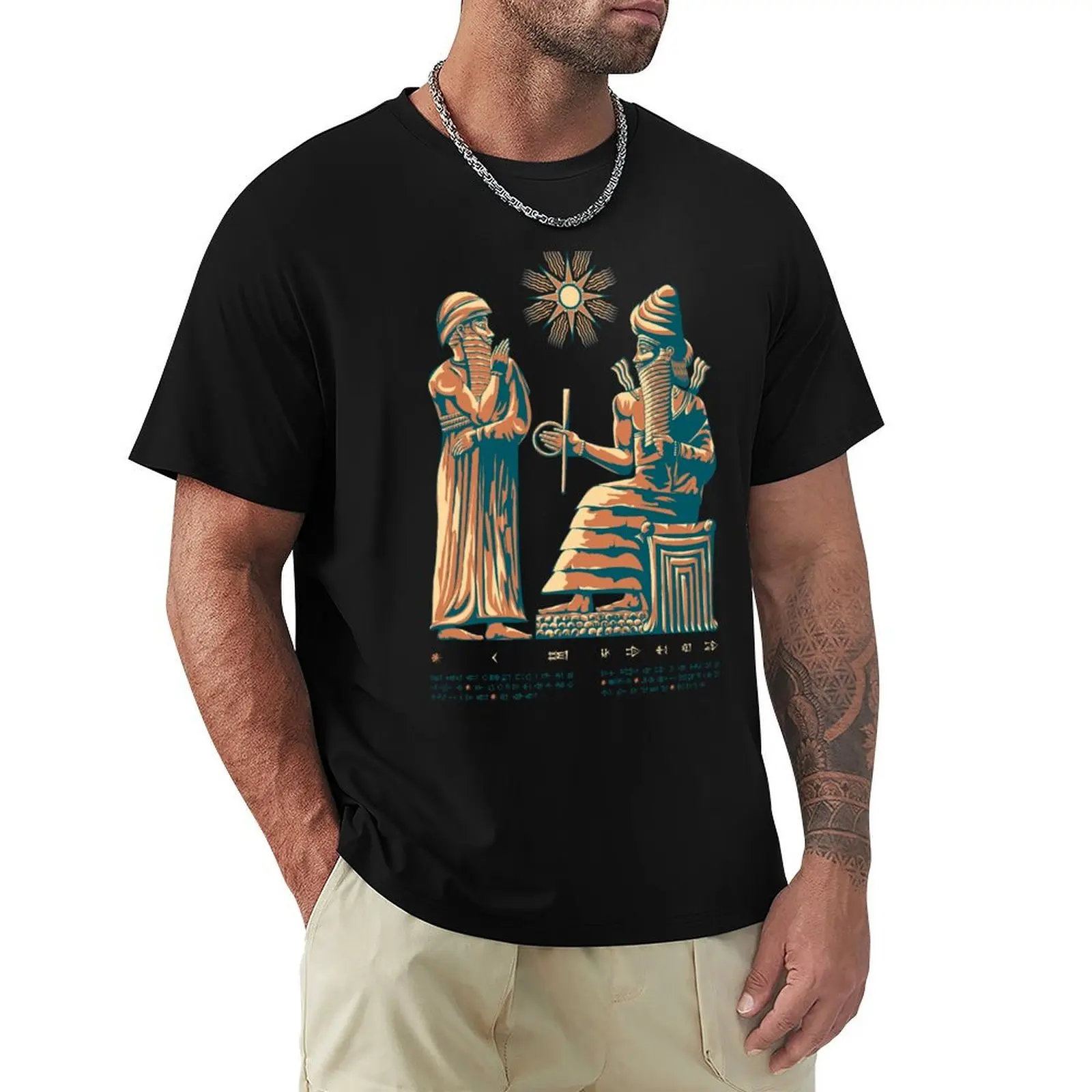 

Code of Hammurabi & Utu T-Shirt basketball graphic tees quick drying men clothing
