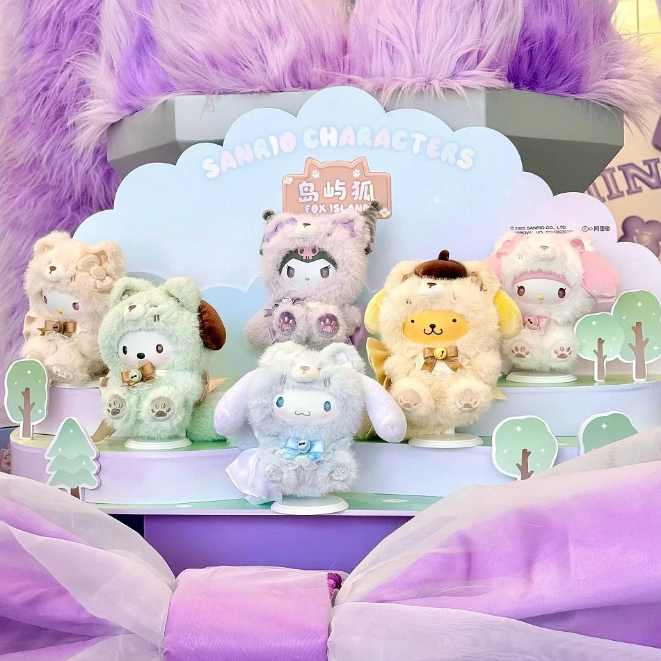 

@HOT Sanrio Kuromi Fox Island Series Vinyl Plush Blind Box Cartoon Cute Hello Kitty Kuromi Pendants Girl Bag Ornament Toy Gifts