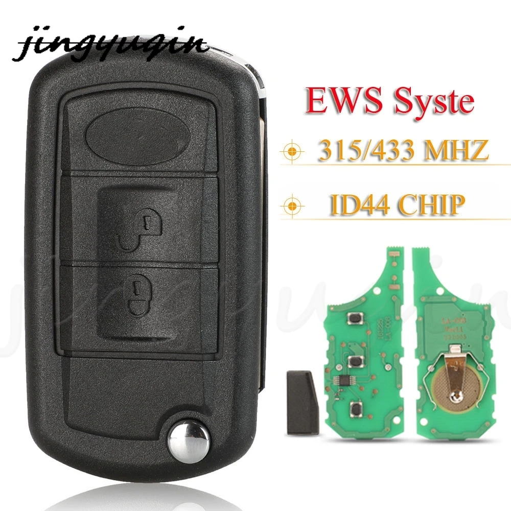 

jingyuqin 2BTN EWS Syste Folding Remote Car Key 315Mhz/433MHz With ID44 Chip For Land Rover Range Rover Sport LR3 Discovery