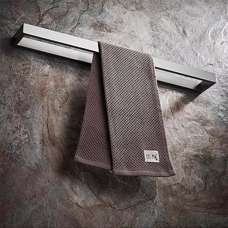 Wall Mounted Bathroom Towel Bar 304 Stainless Steel Silver Towel Rack Bathroom Accessories Toilet Paper Holder for Washroom