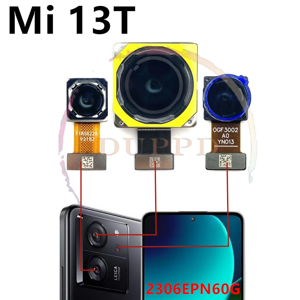 Backside Main Rear Back Camera For Xiaomi 13T Pro Mi13T Small Facing Front camera Flex Cable Replacement Parts