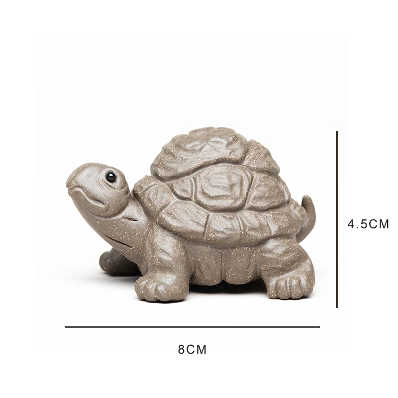 PINNY Purple Clay Turtle Tea Pet Chinese Kung Fu Tea Accessories Decorative Statues For Home Ceramic Ornaments