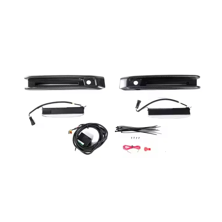 

High Quality G63 B11 Style Front Bumper Fog Light Cover with Led Dry Carbon for Benz W464 G Class