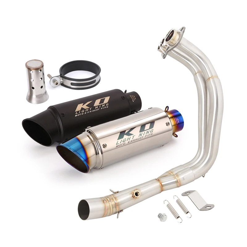 For YAMAHA YZF R7 2021-2025 Motorcycle Exhaust System Header Pipe Black Muffler Escape DB Killer Slip On MT07 FZ07 2014-2024