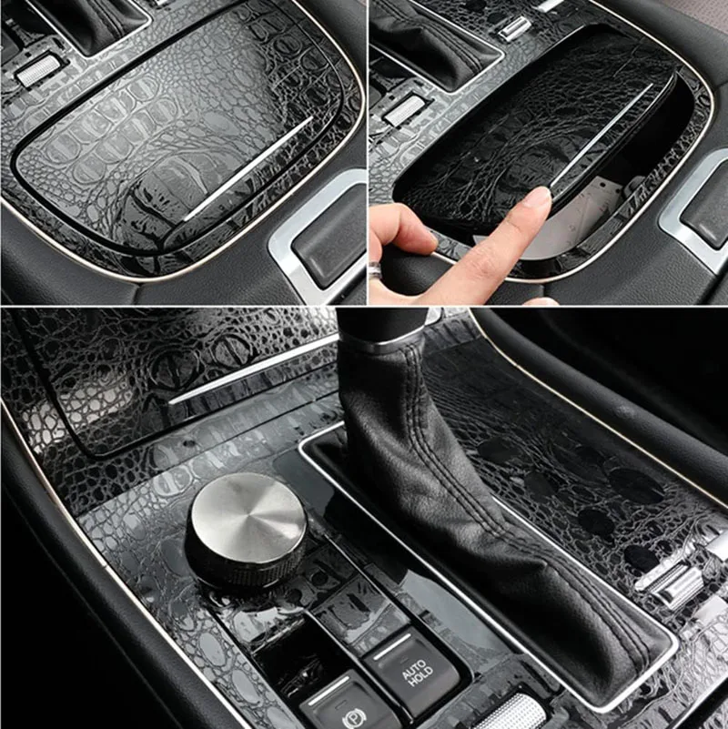 Premium Faux Crocodile Pattern Vinyl Wrap Film Self Adhesive DIY Decal Automotive Wrapping Foil with Air Release
