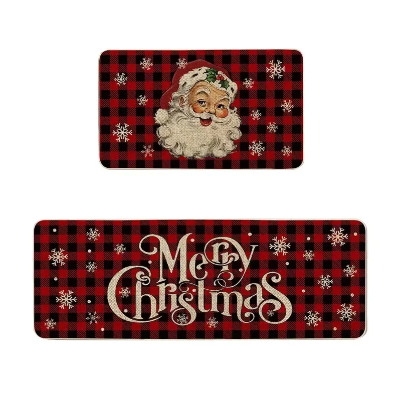 

Christmas Kitchen Mat Assembled Three Dwarfs Long Footrest Christmas Holiday Decorative Floor Mats Kitchen Mats for Home Use