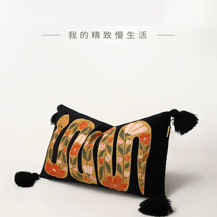 High-end pillow covers do not include cores waist rests long strips light luxury luxury sofa pillows