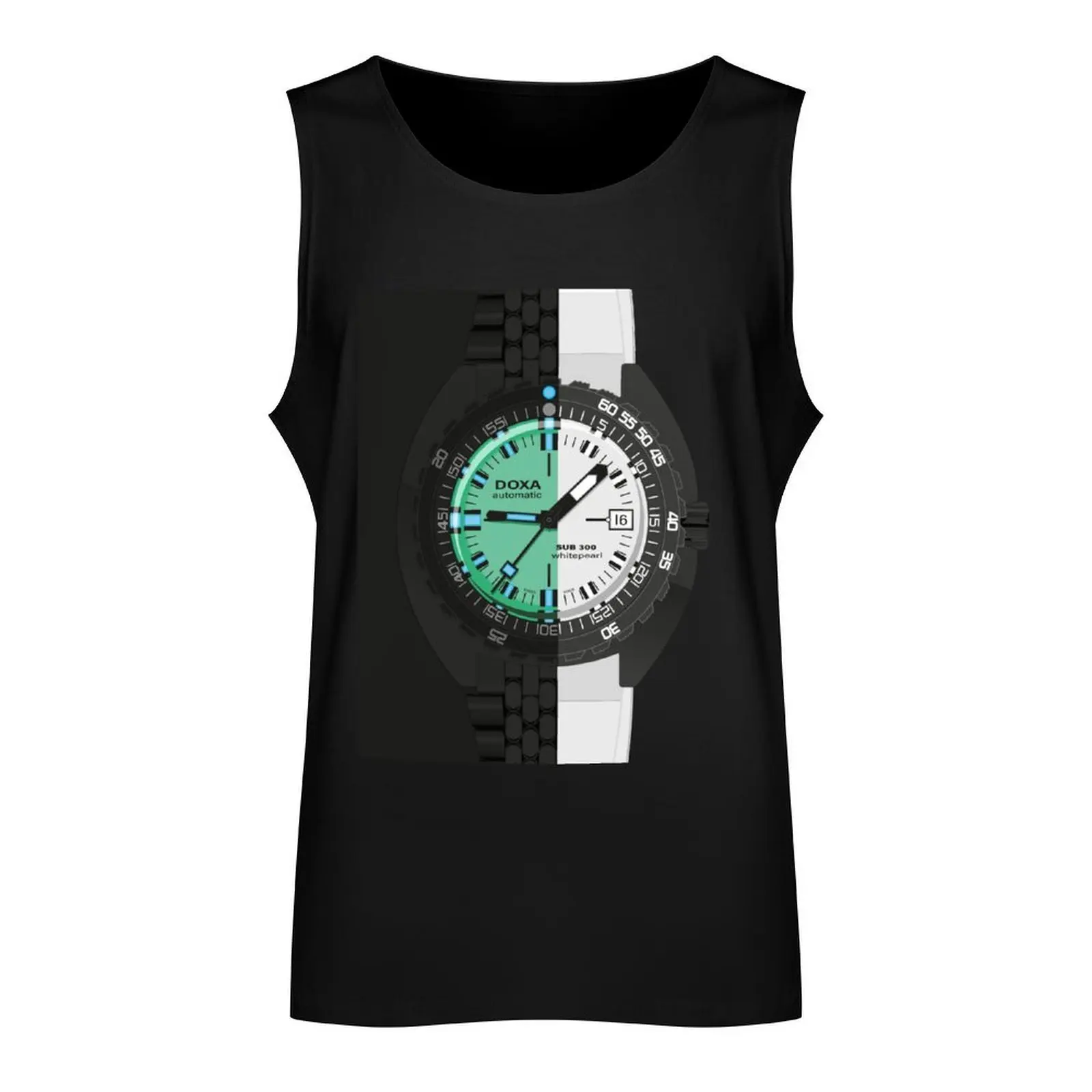 Doxa Watch White Pearl Tank Top anime Men's cotton t-shirt Clothing mens gym clothes