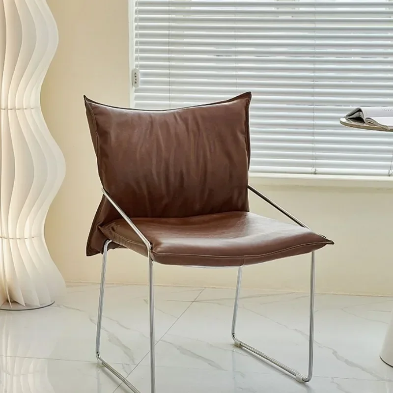 Modern Minimalist Dining Chair, Upholstered Backrest Seat with Multi-Color Options for Balcony,Comfortable Home Decor Accent