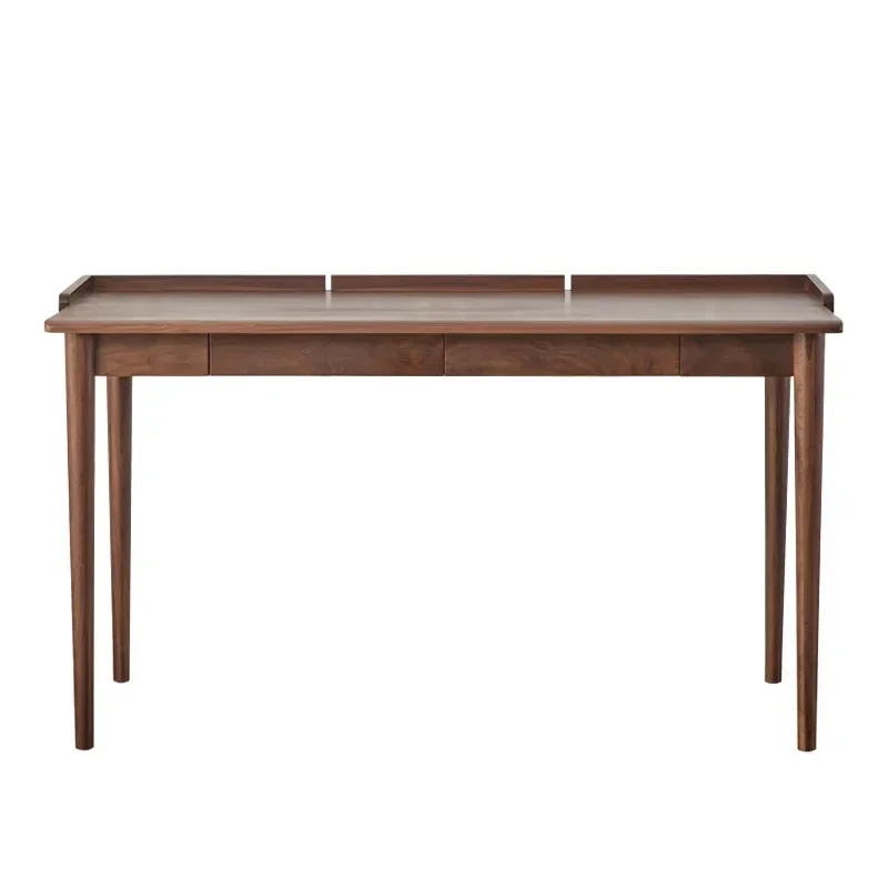 Nordic black walnut all solid wood desk book chair cherry wood log computer desk drawer desk writing