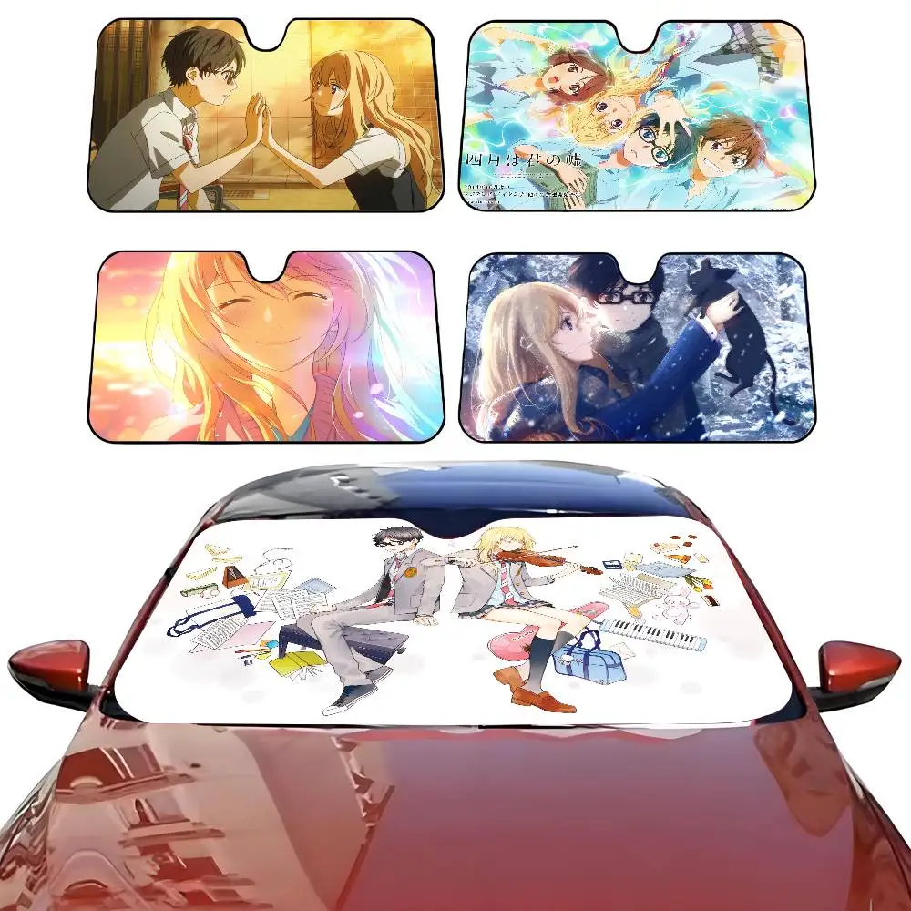 

ANIME Your Lie in April Car SunShade Parasol Car Windshield Sun Shade UV Protection and Interior Cooler