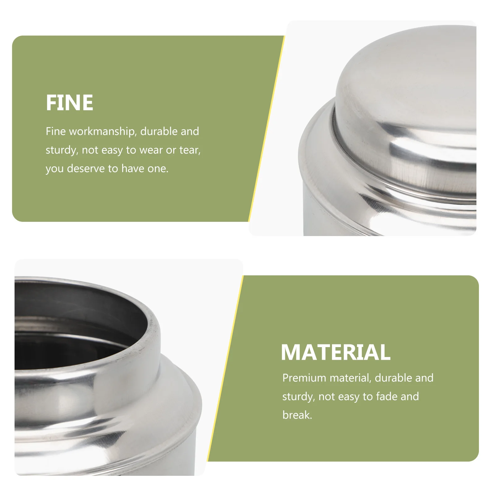 

Stainless Steel Tea Canister Sealed Jar for Kitchen Home Office Restaurant Silver Holder Storage Bottle Container