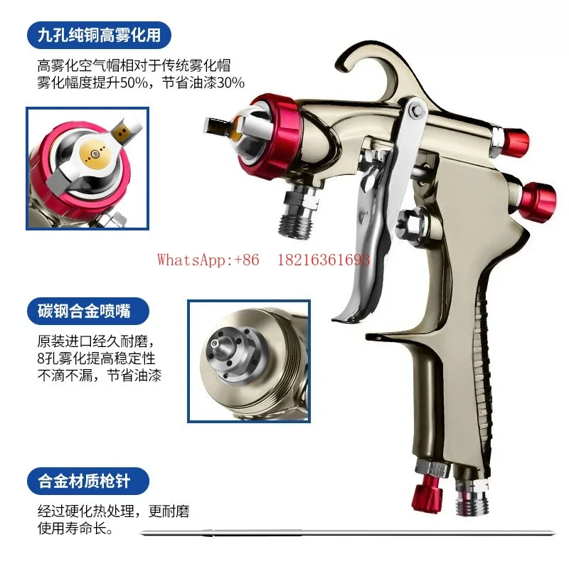 NEW2026 W71 Pneumatic Paint Spray Gun Upper And Lower Pots High Atomization W77 Spraying Watering Can