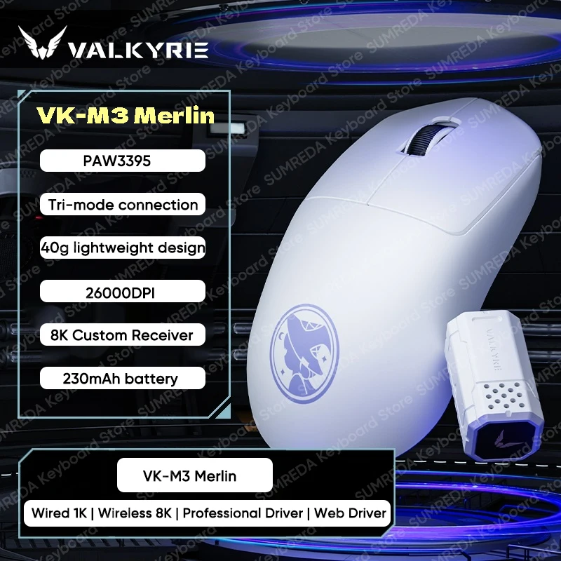 VALKYRIE VK M3 Lite M3 PRO Wireless Gaming Mouse PAW3950 8K