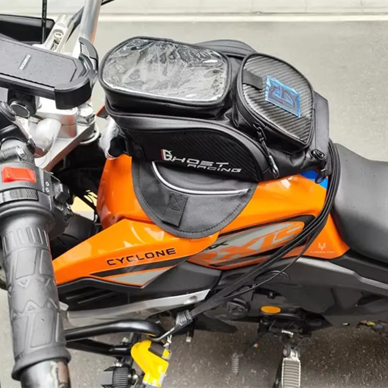 Magnetic Motorcycle Fuel Tank Bag Waterproof Touch Screen Navigation Bag Universal Motorbike Tool Pack Portable Large Capacity