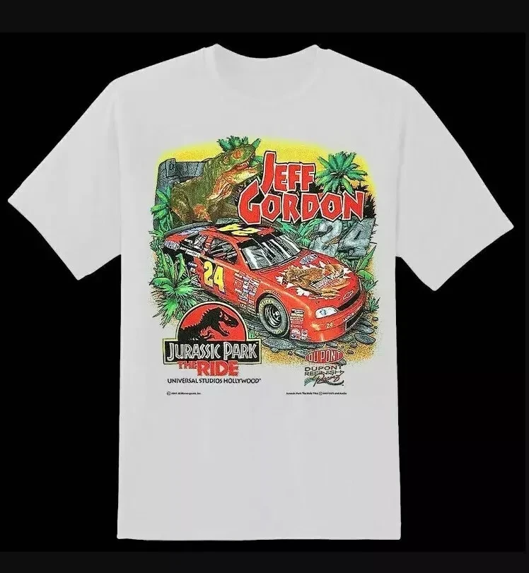 

Vintage Jeff Gordon T Shirt 1997 Park Nascar Gift for Fan T Shirt Short Sleeve Shirt Men Women Summer Crew Neck Cotton Tee