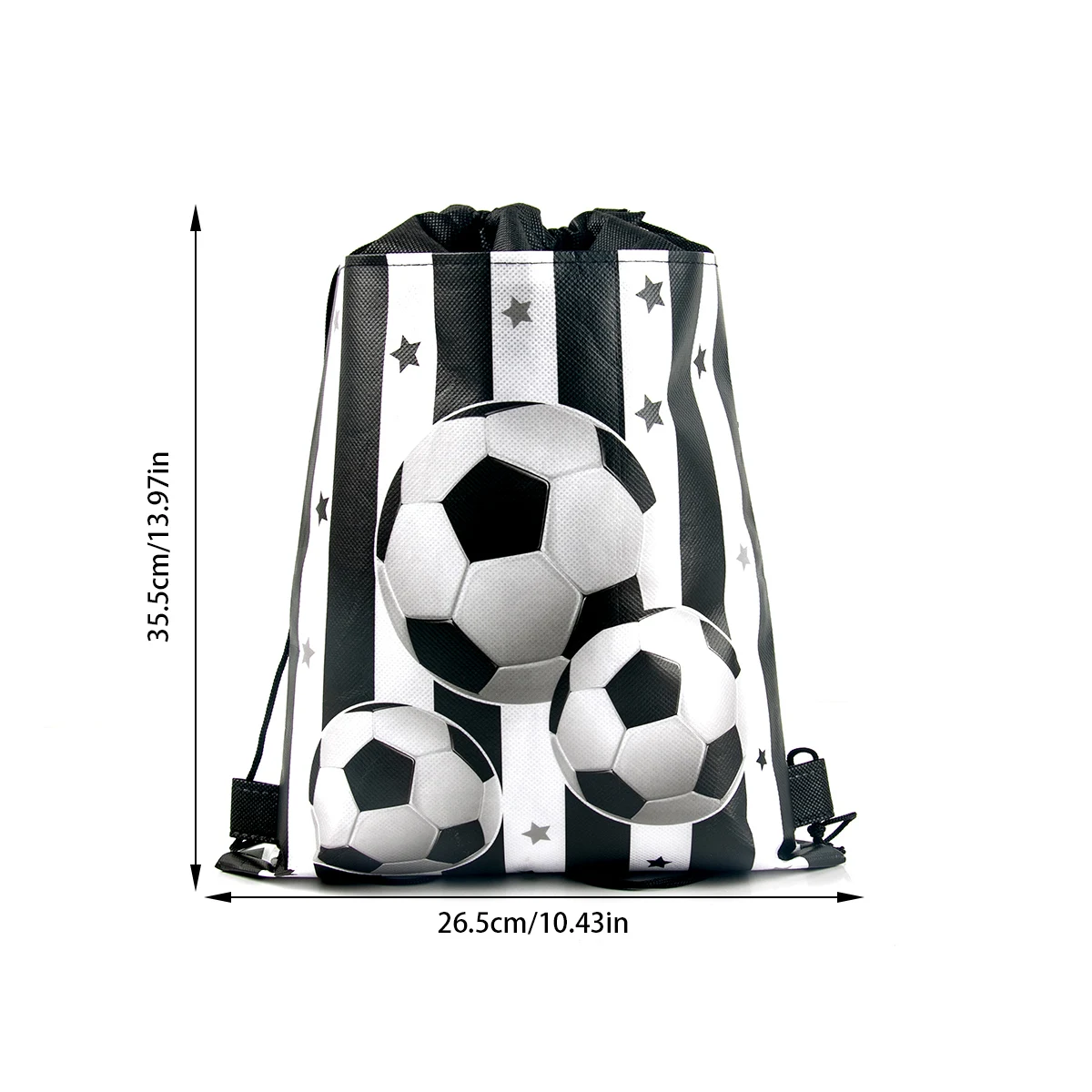 1/3/5pcs Football Non-woven Gift Bags Soccer Drawstring Goodie Bag Backpack Kids Boys Birthday Sport Football Themed Party Decor