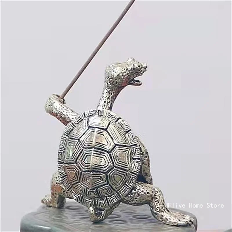 Mini Metal Turtle Shape Incense Stick Meditation Buddha Sandalwood Stick Holder Funny Animal Incense Holders Home Decor