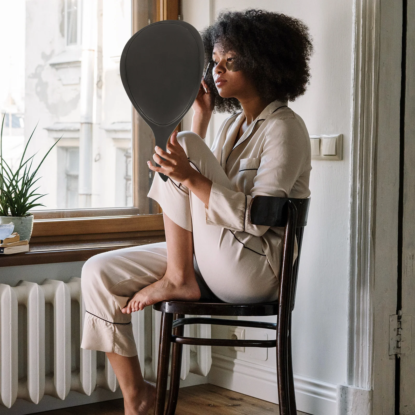 1Pcs Handheld Tragbare Runde Spiegel Langlebig Kompakte Make-Up Eitelkeit Spiegel Reise Werkzeug für Frauen Make-Up Zubehör