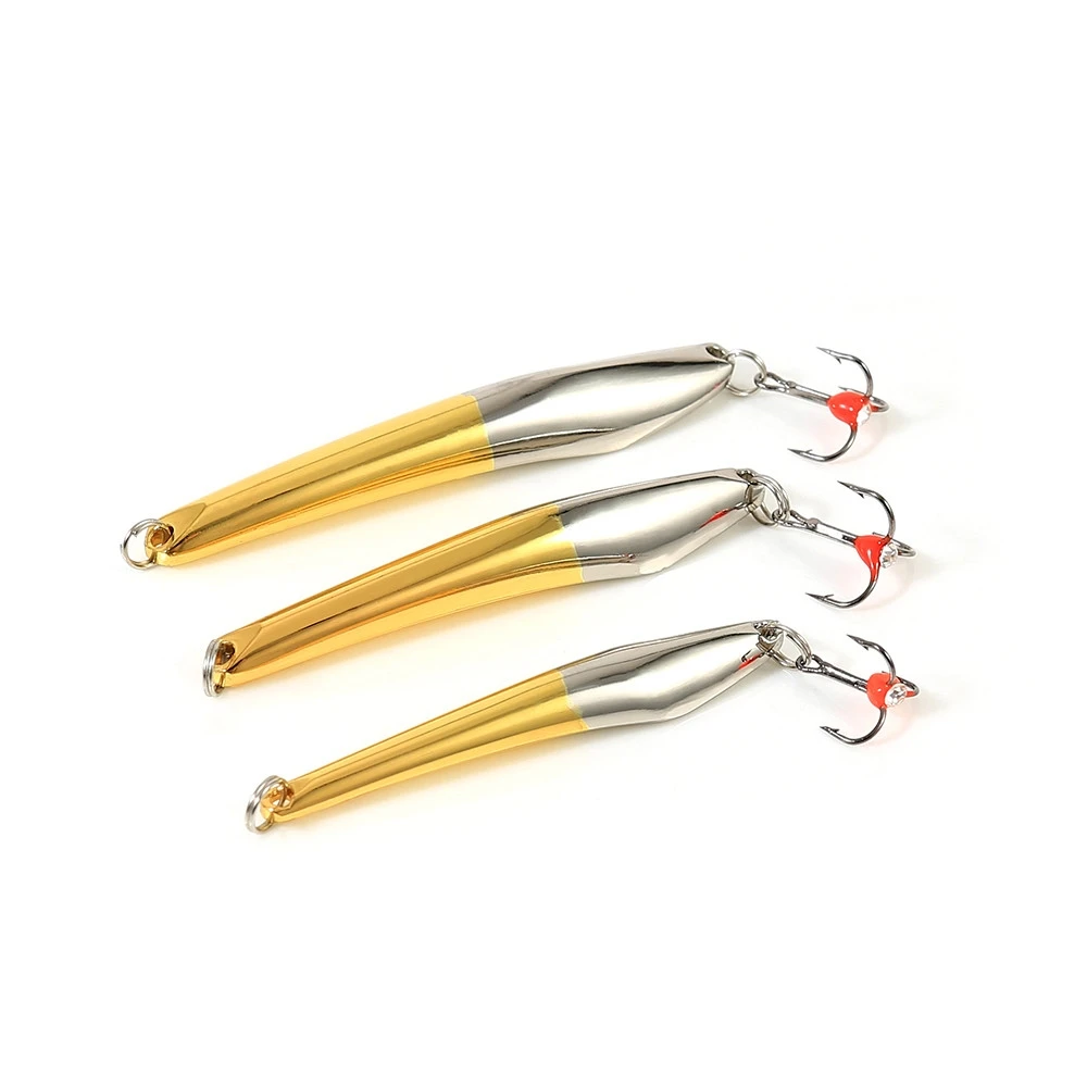 NGB Winter Ice Fishing Lure 10g 20g 25g Vertical Jigs Metal Spoonbait Hard Lure with Treble Hook for fishing of and pike