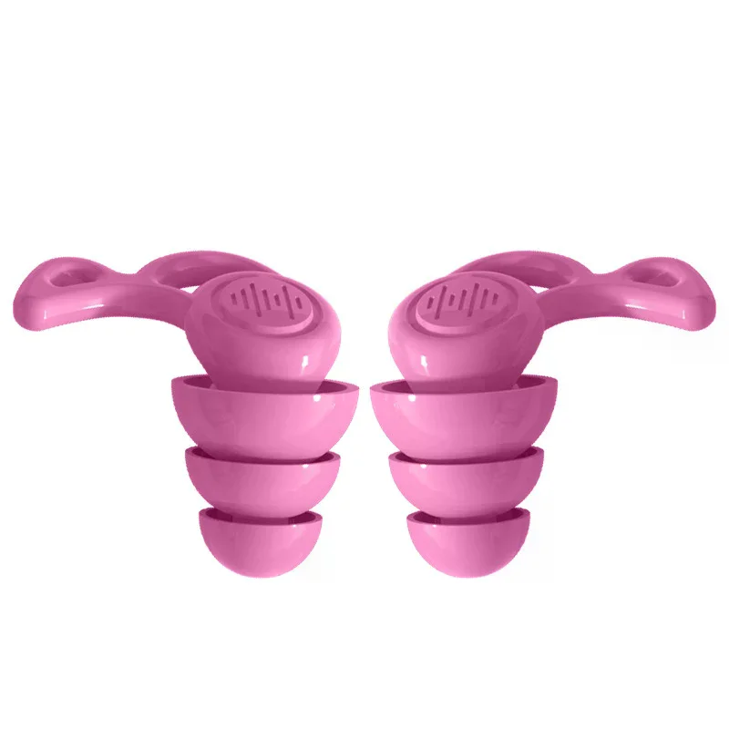 3 Layers Ear Plugs For Sleep Noise Reduction And Muting Silicone Earplugs Reusable Hearing Protection Sound Blocking Earplugs