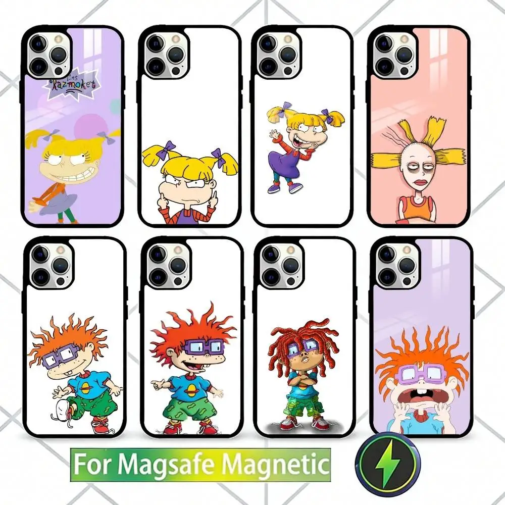 

Rugrat Chuckie Angelica Phone Case For iPhone17,16,15,14,13 Plus,Pro Max Magnetic For Magsafe Wireless Charging