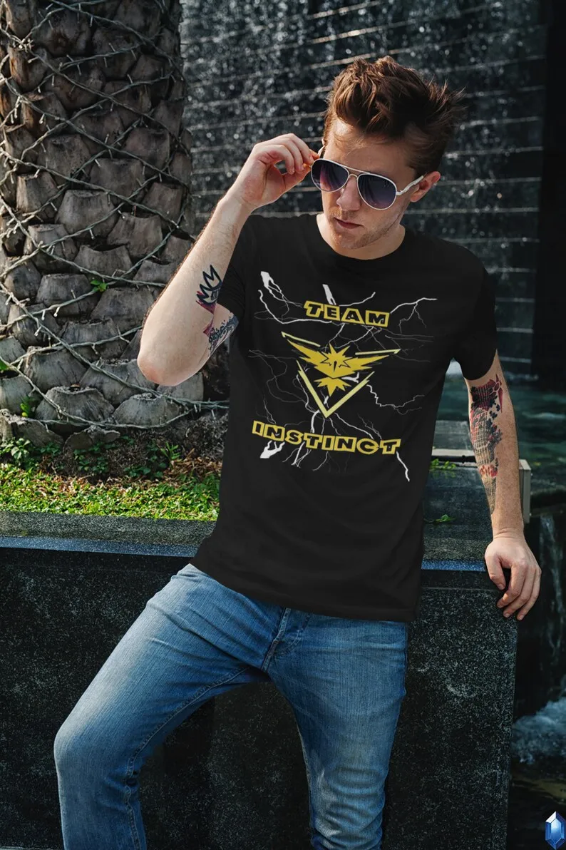 GO! Team Instinct Zapdos Intuition T-Shirt Unisex Cotton TV Sizes Video Game Anime 2022