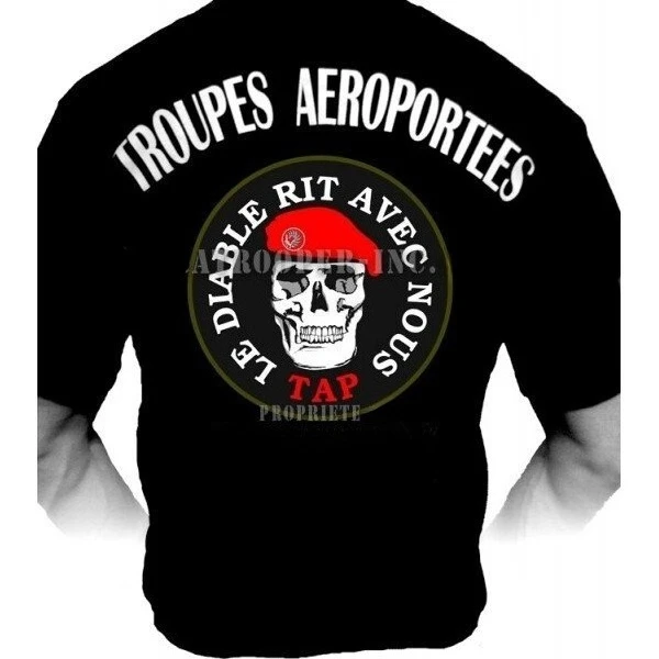 Troupes Aéroportées French Parachutiste Légion T-Shirt Short Sleeve Casual 100% Cotton Shirt