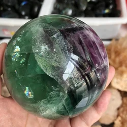 Natural color fluorite crystal ball artificially polished mineral color crystal home decoration boutique souvenir collection