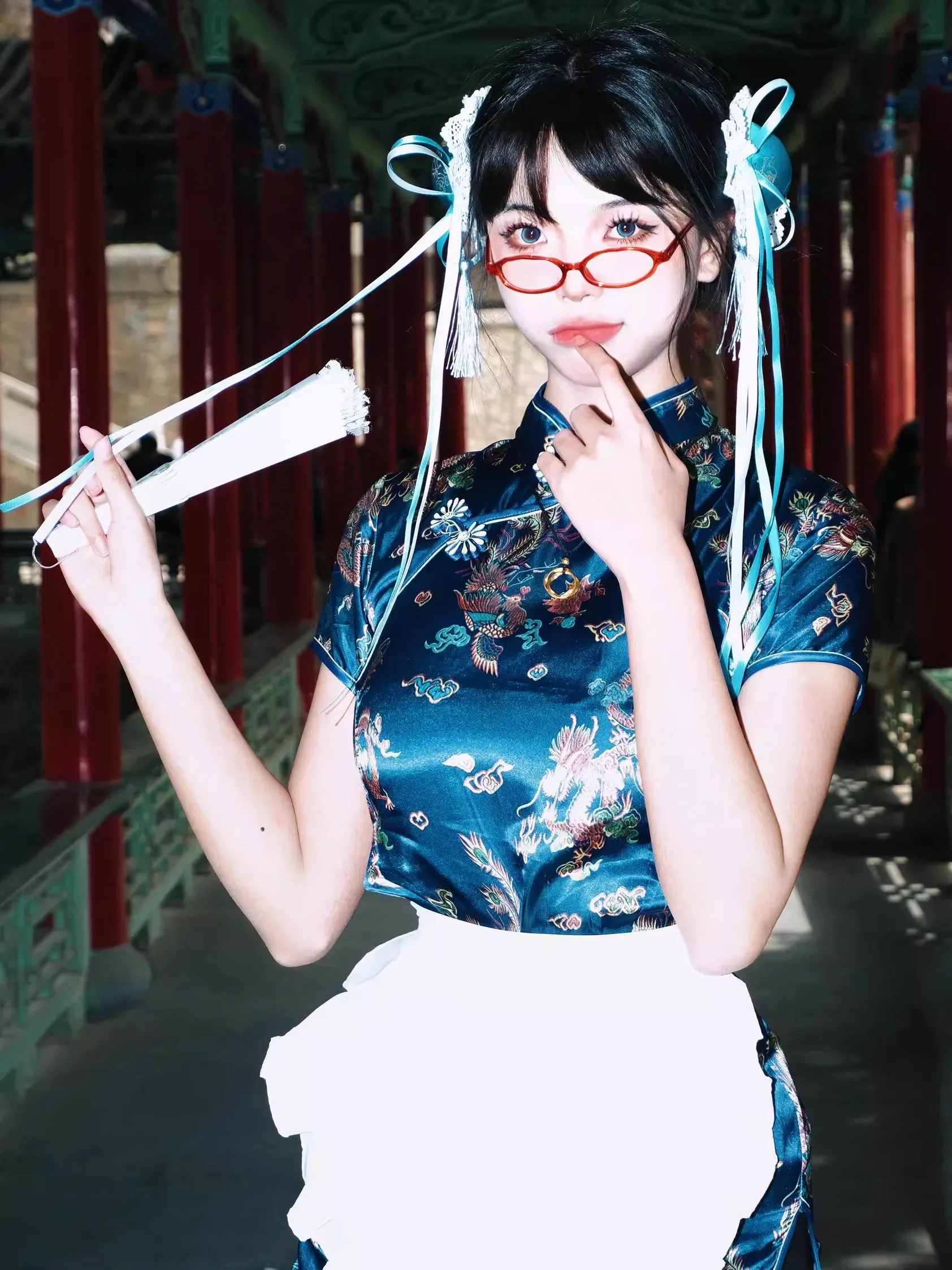 تنورة صينية جديدة من Sle Dr loween Cisas Cosplay orm تنورة خادمة ناعمة للفتيات ملابس يومية