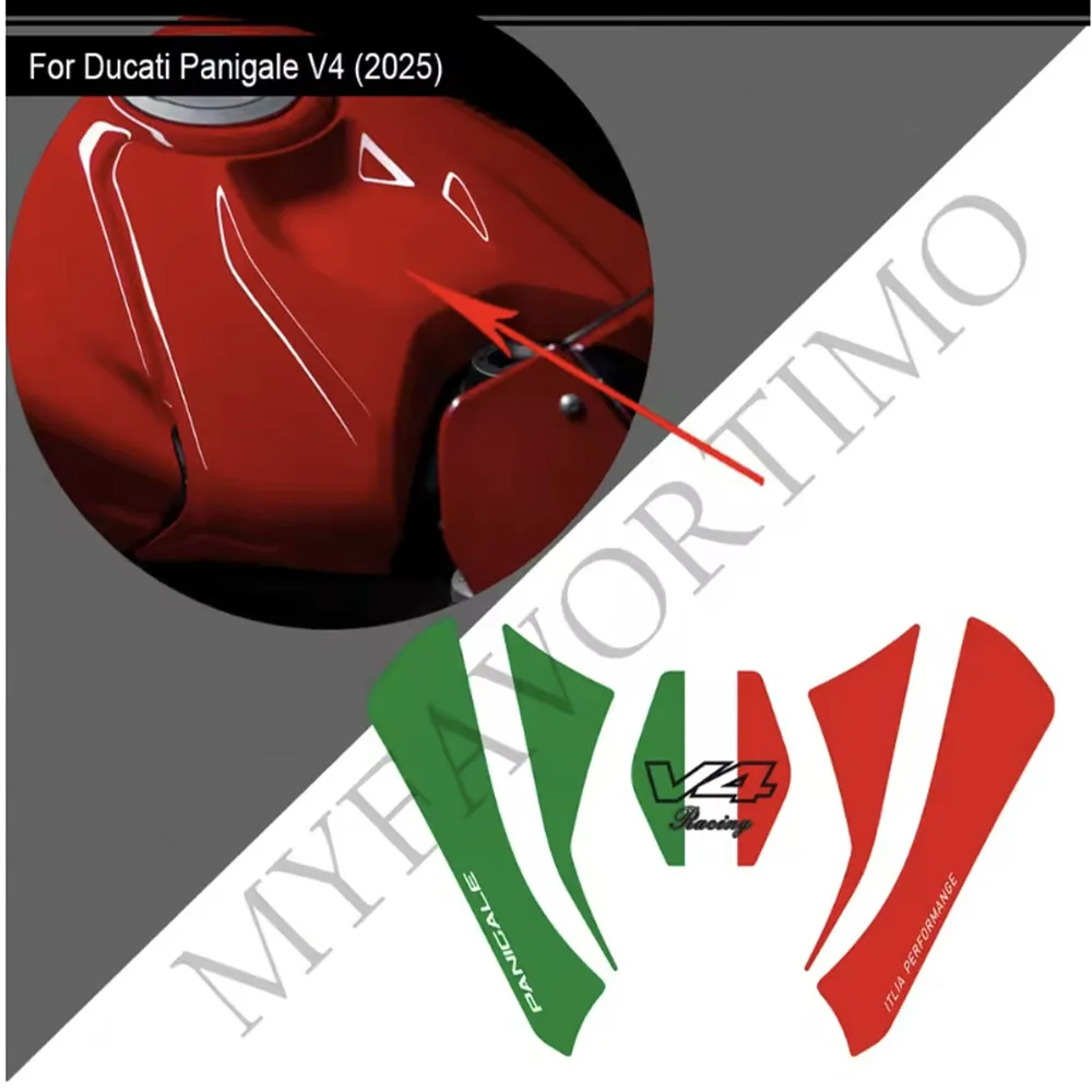 

Motorcycle For Ducati Panigale V4 S V4S Protector Tank Rear Behind Front Fairing Fender Wind Deflector Stickers Decals 2025