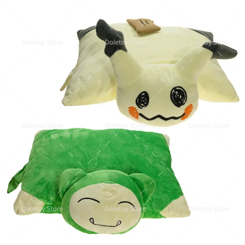 Pokemon Plush Kawaii Mimikyu Snorlax Stuffed Toys Cartoon & Cute Throw Pillow Birthday Gift For Kids Friends Home Decoration