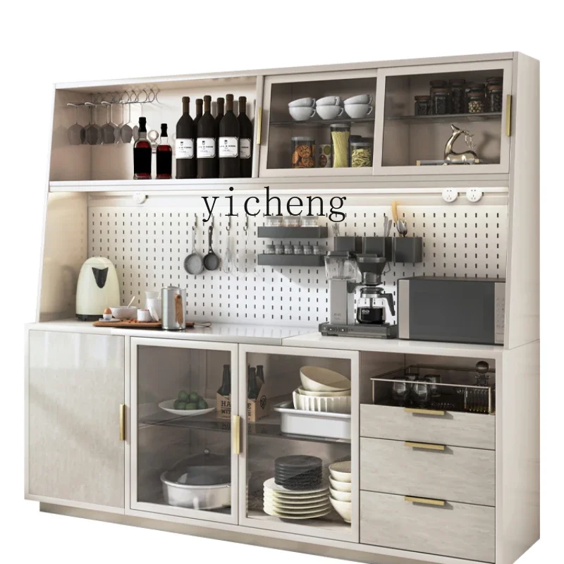 XL Sideboard Cabinet Solid Wood Kitchen Cabinet Locker Cupboard Display Cabinet Wine Cabinet against the Wall