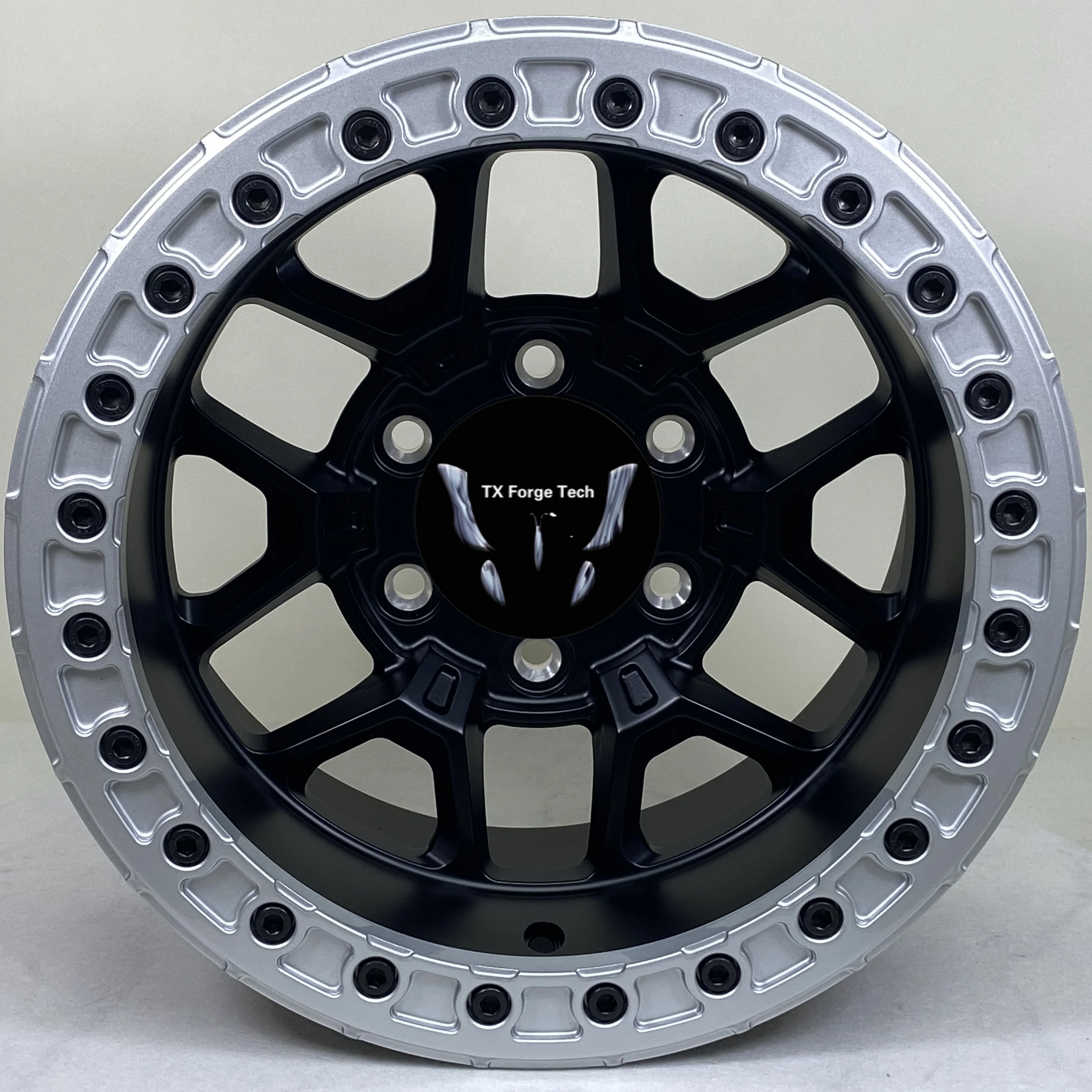 

OEM 15 Inch Forged Aluminium Alloy Rim Beadlock Ready Mud Terrain TUV Approved Quick Release for Suzuki Jimny 40mm/25mm ET 98mm