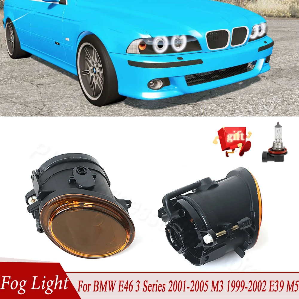 Front Bumper Fog Light With Halogen Bulb For Car For BMW 3 Series M5 E39 2001-2003 M3 E46 2002-2005 63177894017 63177894018