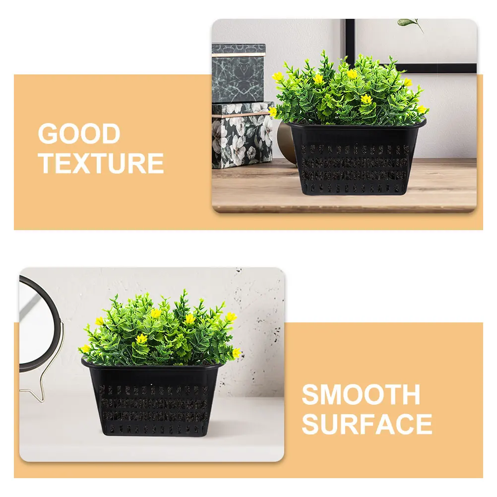 

4pcs Plastic Hydroponic Net Cups Planting Mesh Pots Durable Small Baskets For Vegetables Orchids Plants Container With Holes