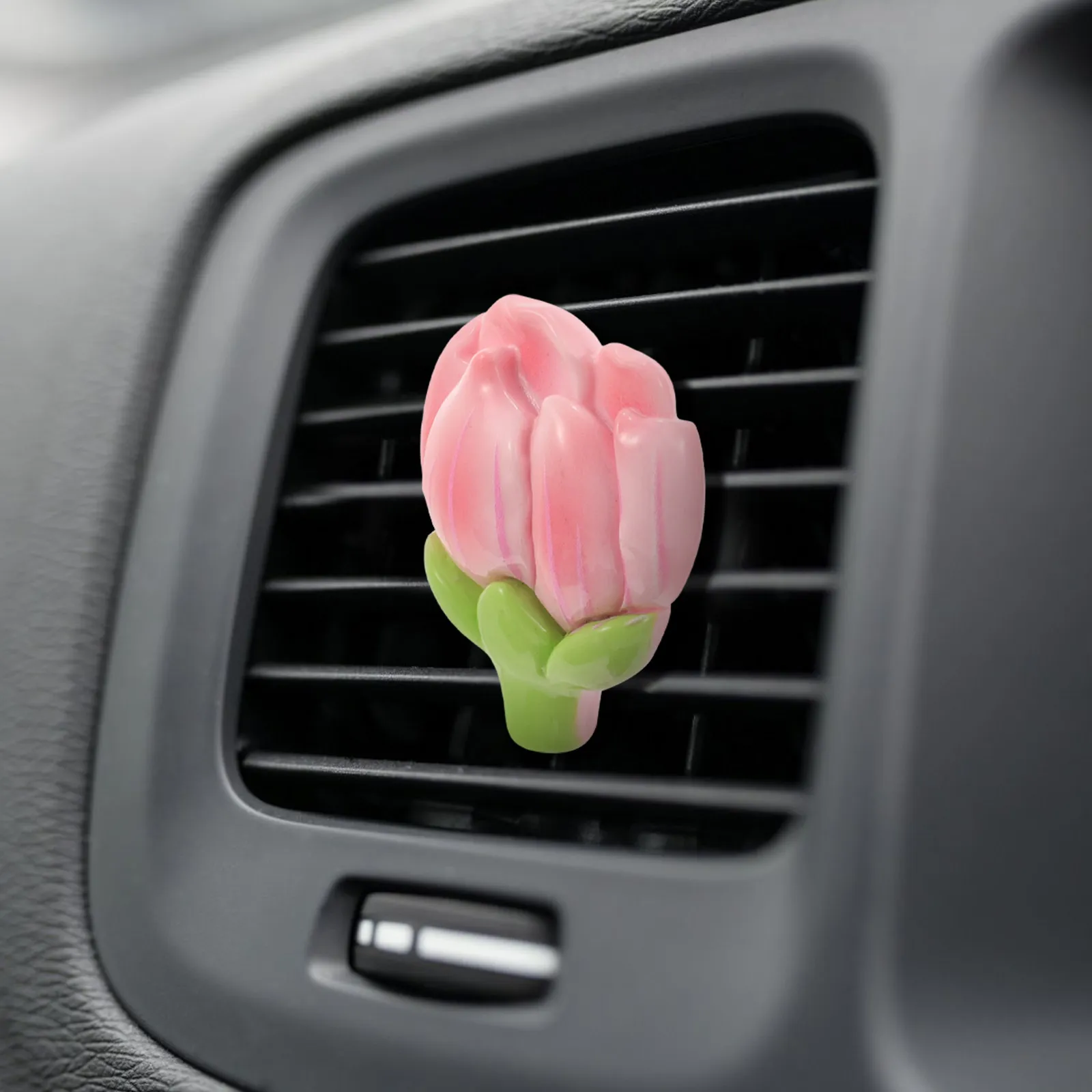 Flowers Shaped Car Air Freshener 3D Design Dashboard Decor Aroma Vent Clips Long Lasting Scent Car Decorations Women Accessories