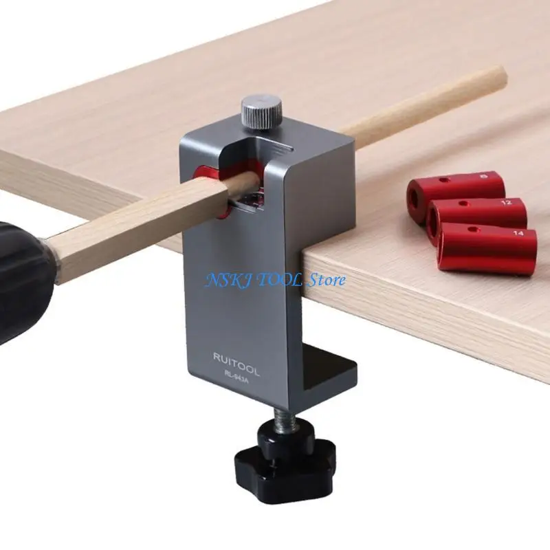 

L8RC Adjustable Dowel Maker Metric Jig 8/10/12/14mm 5/16 3/8 with Carbides Round Bar Round Tenon Making Tool