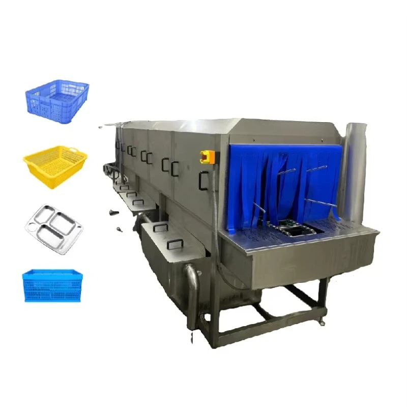 Industrial Plastic Basket Washing Machine Crate Box Cleaner for Logistics and Warehouse Custom