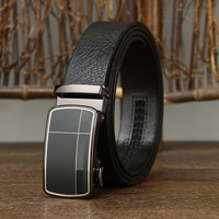 3.5CM Pure Cowhide High Quality Genuine Leather Belts for Men Strap Male Automatic Buckle Business Suit Trouser Belt Luxury